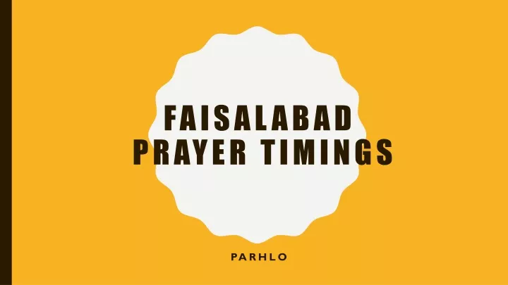 faisalabad prayer timings