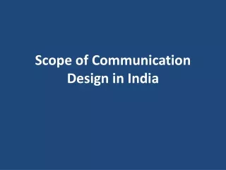 scope of communication design in india