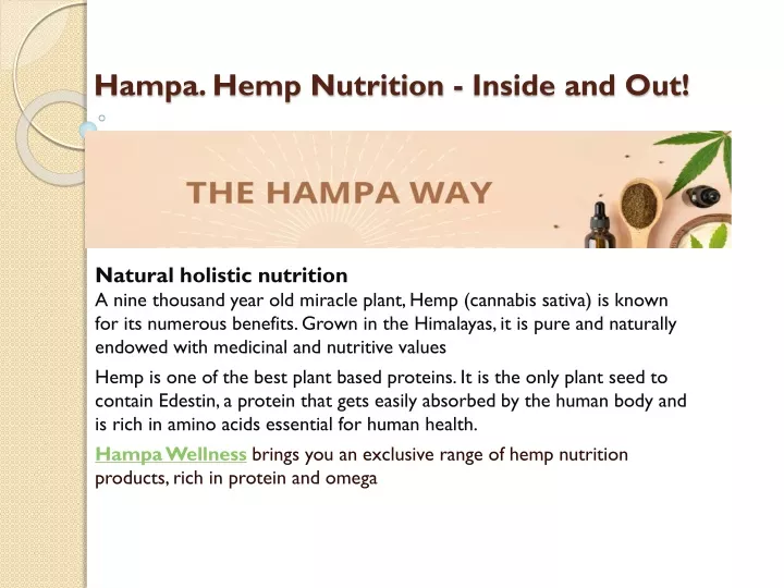 hampa hemp nutrition inside and out