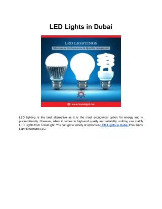 led lights in dubai