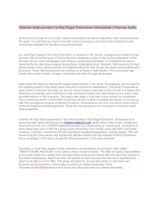 Charms India project in Raj Nagar Extension Ghaziabad