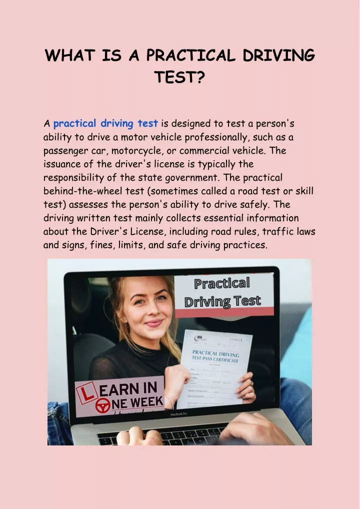 what is a practical driving test