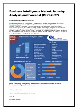 business intelligence market industry analysis