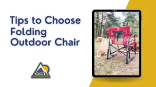 Tips to Choose Folding Outdoor Chair