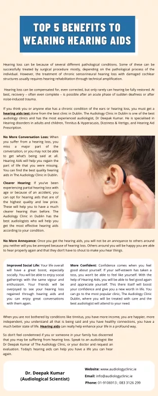 Top 5 Benefits to Wearing Hearing Aids
