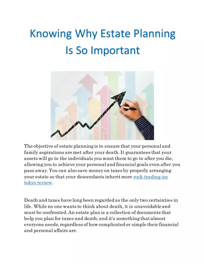 knowing why estate planning is so important