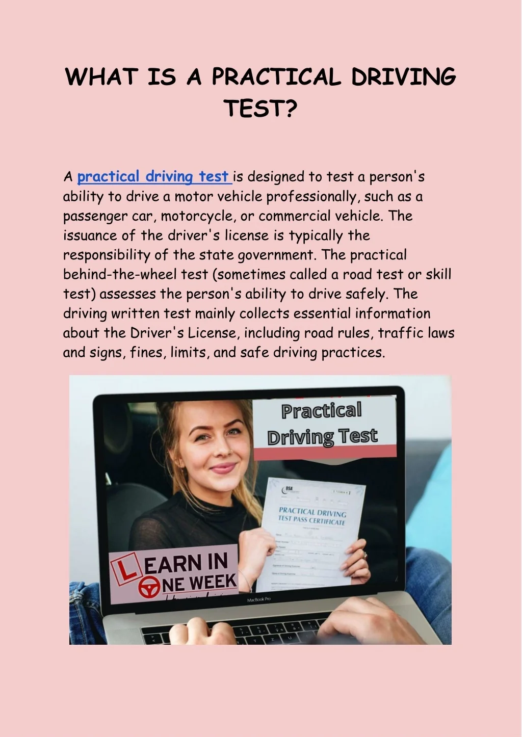 PPT - WHAT TO PRACTISE FOR A DRIVING TEST? PowerPoint Presentation ...
