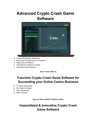 advanced crypto crash game software