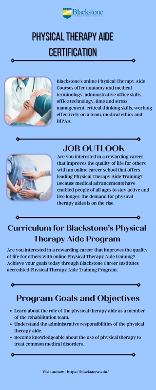 Physical therapy aide certification