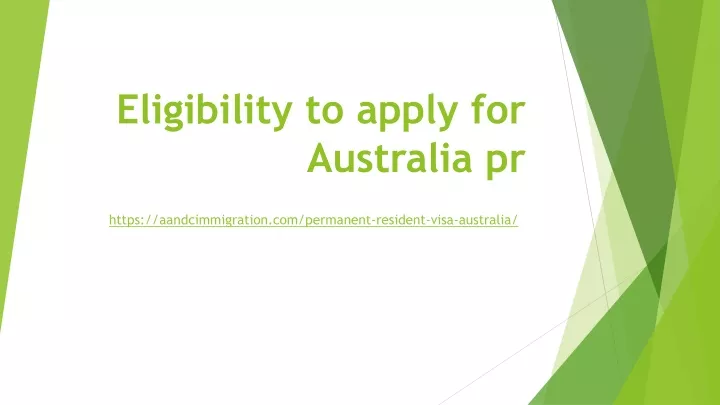 eligibility to apply for australia pr