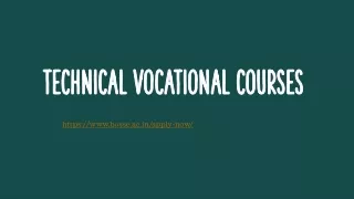 technical vocational courses