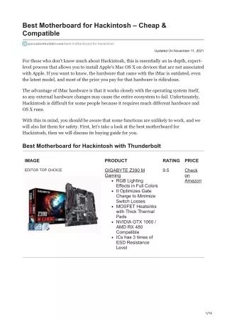 pccustombuilder.com-Best Motherboard for Hackintosh  Cheap amp Compatible