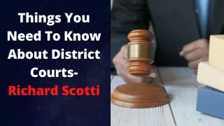 Things You Need To Know About District Courts | Richard Scotti