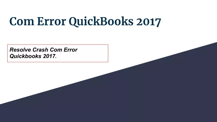 com error quickbooks 2017