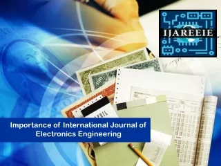 Importance of International Journal of Electronics Engineering
