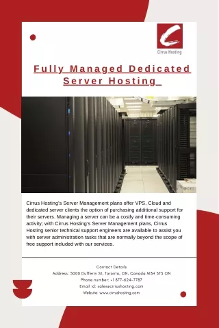 fully managed dedicated server hosting