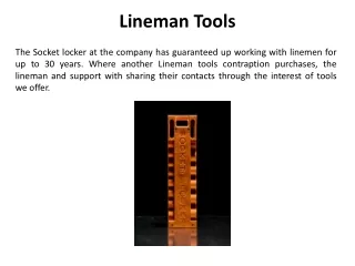 lineman tools