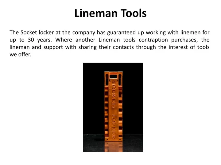 lineman tools