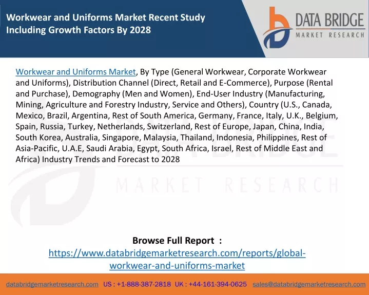 workwear and uniforms market recent study