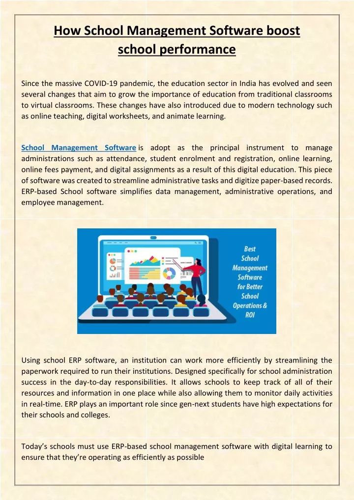 how school management software boost school