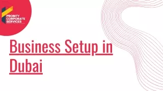 Business Setup in Dubai probity corporate