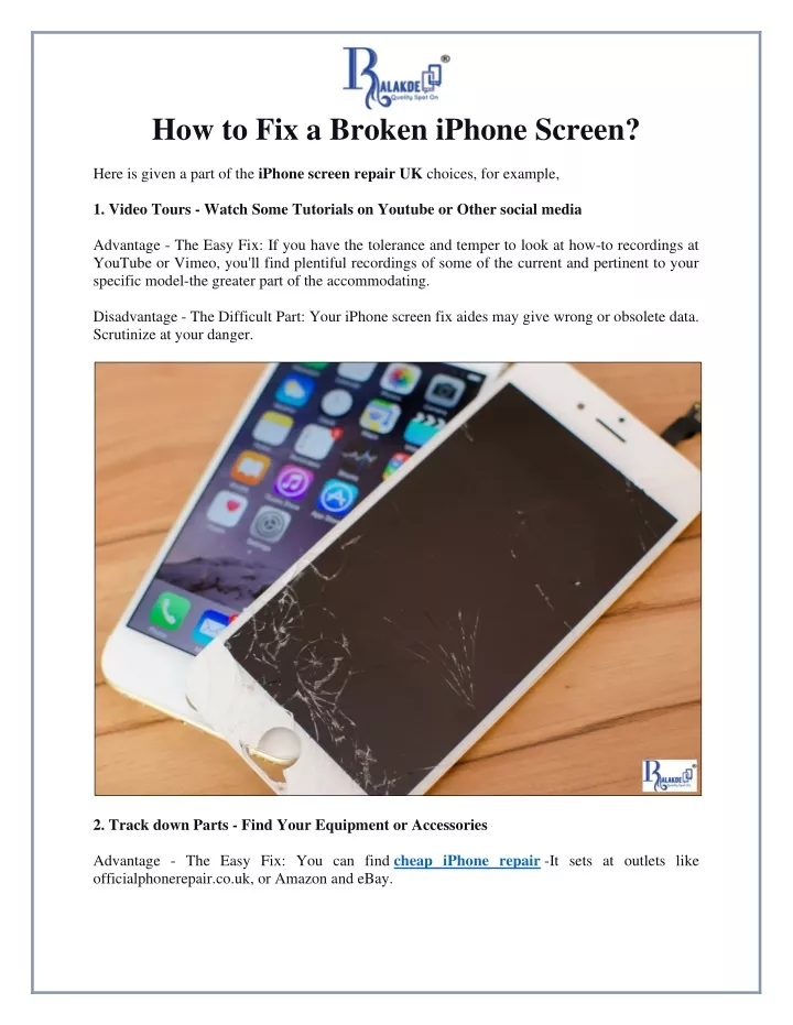 how to fix a broken iphone screen