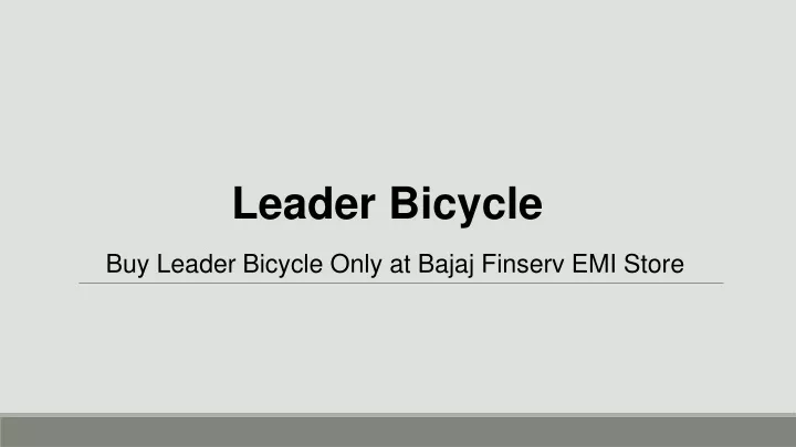 leader bicycle