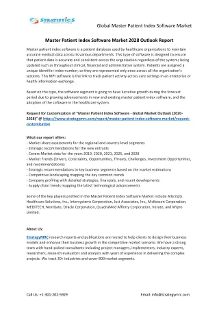 global master patient index software market