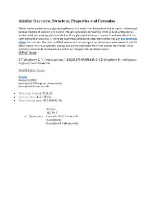 afzelin overview structure properties