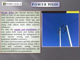 power poles