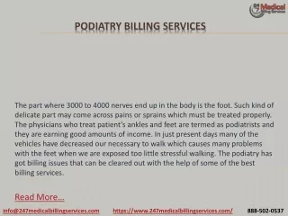 podiatry billing services
