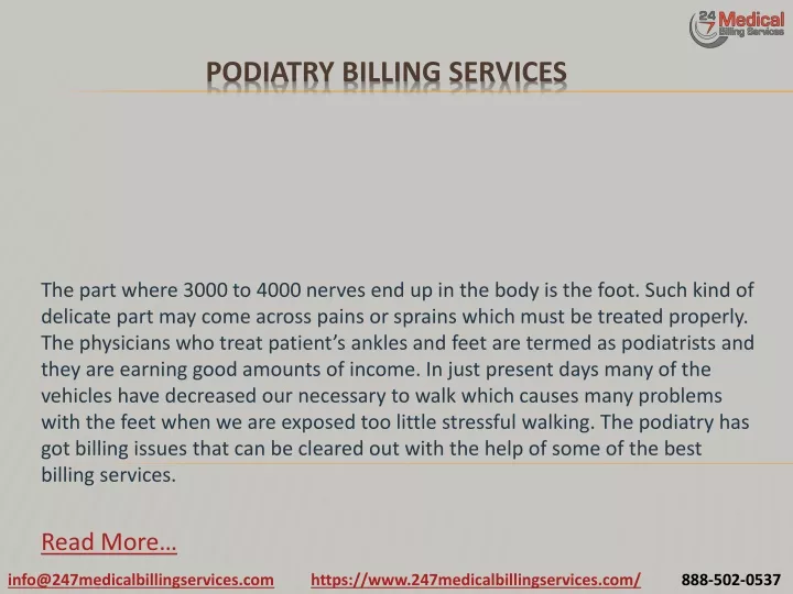 podiatry billing services