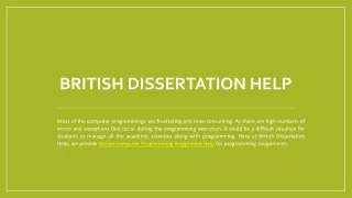 british dissertation help