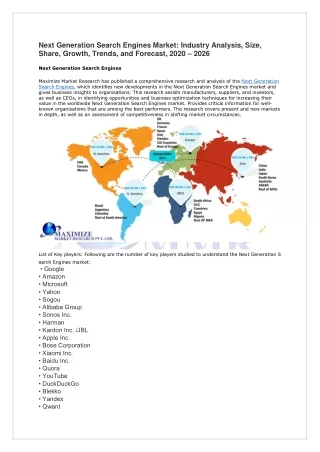 next generation search engines market industry