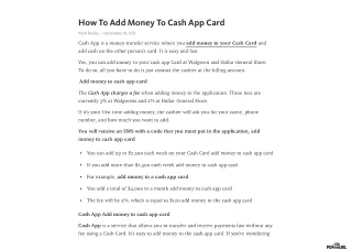 How to add or load money on Cash App card
