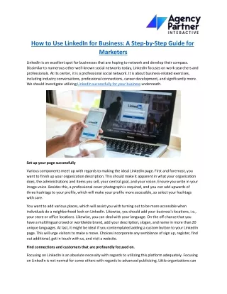 how to use linkedin for business a step by step