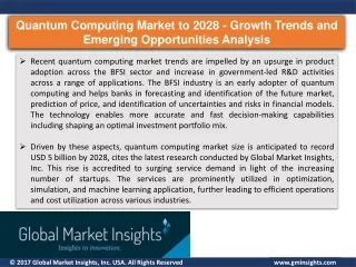 Quantum Computing Market to 2028 - Opportunity Analysis & Growth Analysis Report