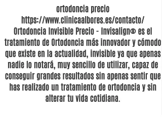 ortodoncia precio