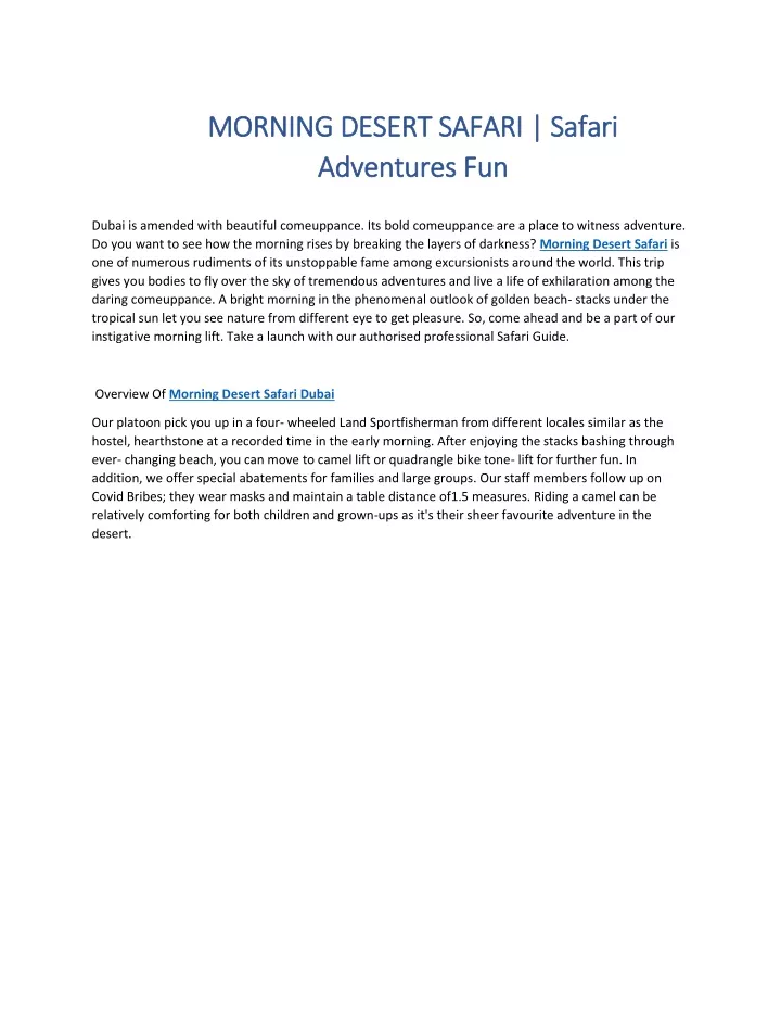 morning desert safari safari morning desert