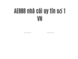 AE888 nhà cái uy tín số 1 VN