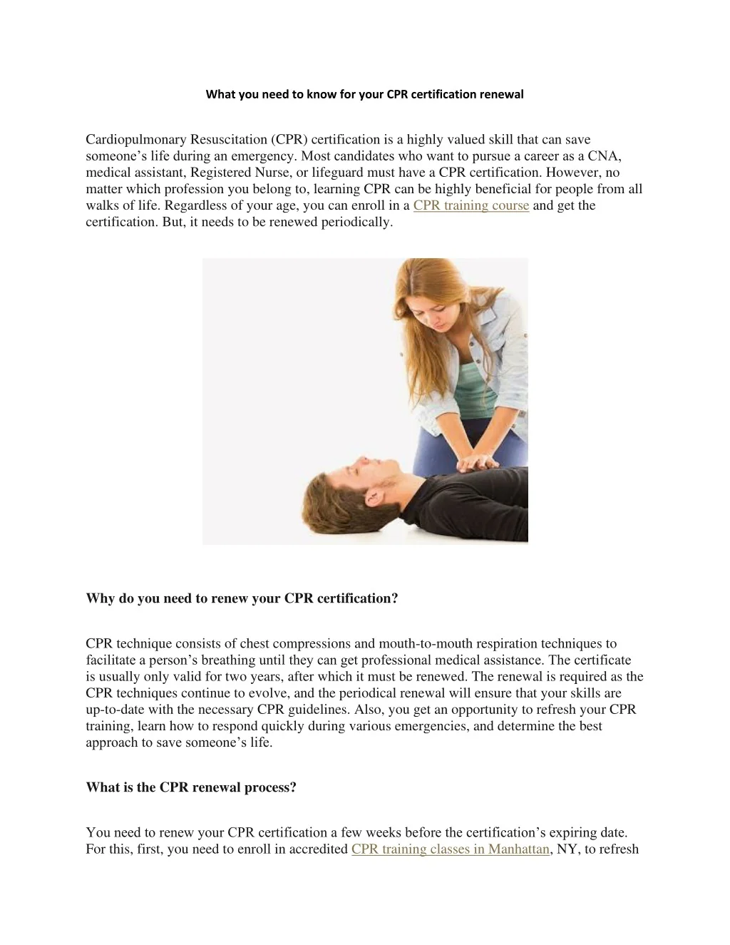 PPT - What you need to know for your CPR certification renewal ...