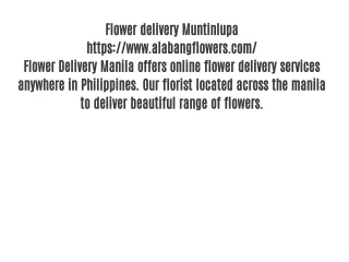 Flower delivery Muntinlupa
