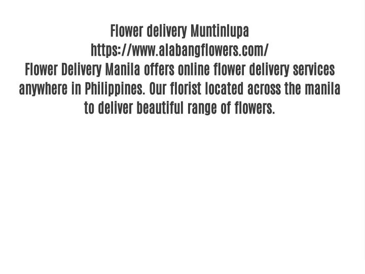 flower delivery muntinlupa https