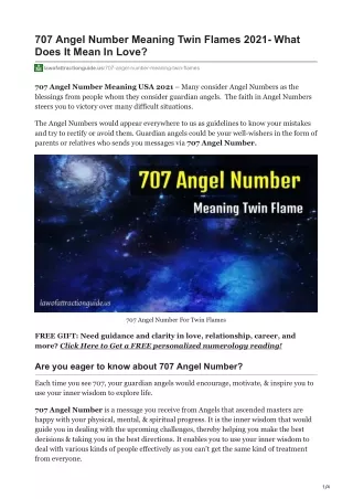 707 Angel Number Meaning 2022 - 707 Angel Number