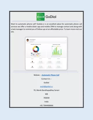 Automatic Phone Call | Godial.cc