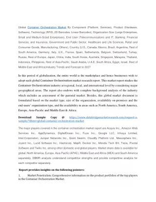 global container orchestration market