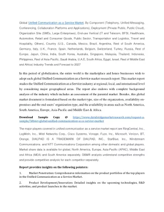 global unified communication as a service market