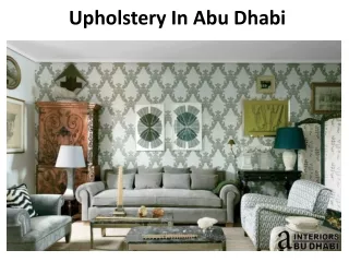 upholstery in abu dhabi