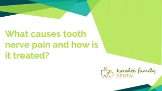 What causes tooth nerve pain and how is it treated? - Karalee Family Dental