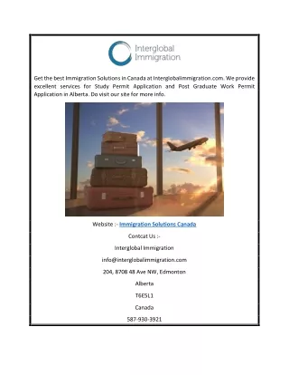 Immigration Solutions Canada | Interglobalimmigration.com